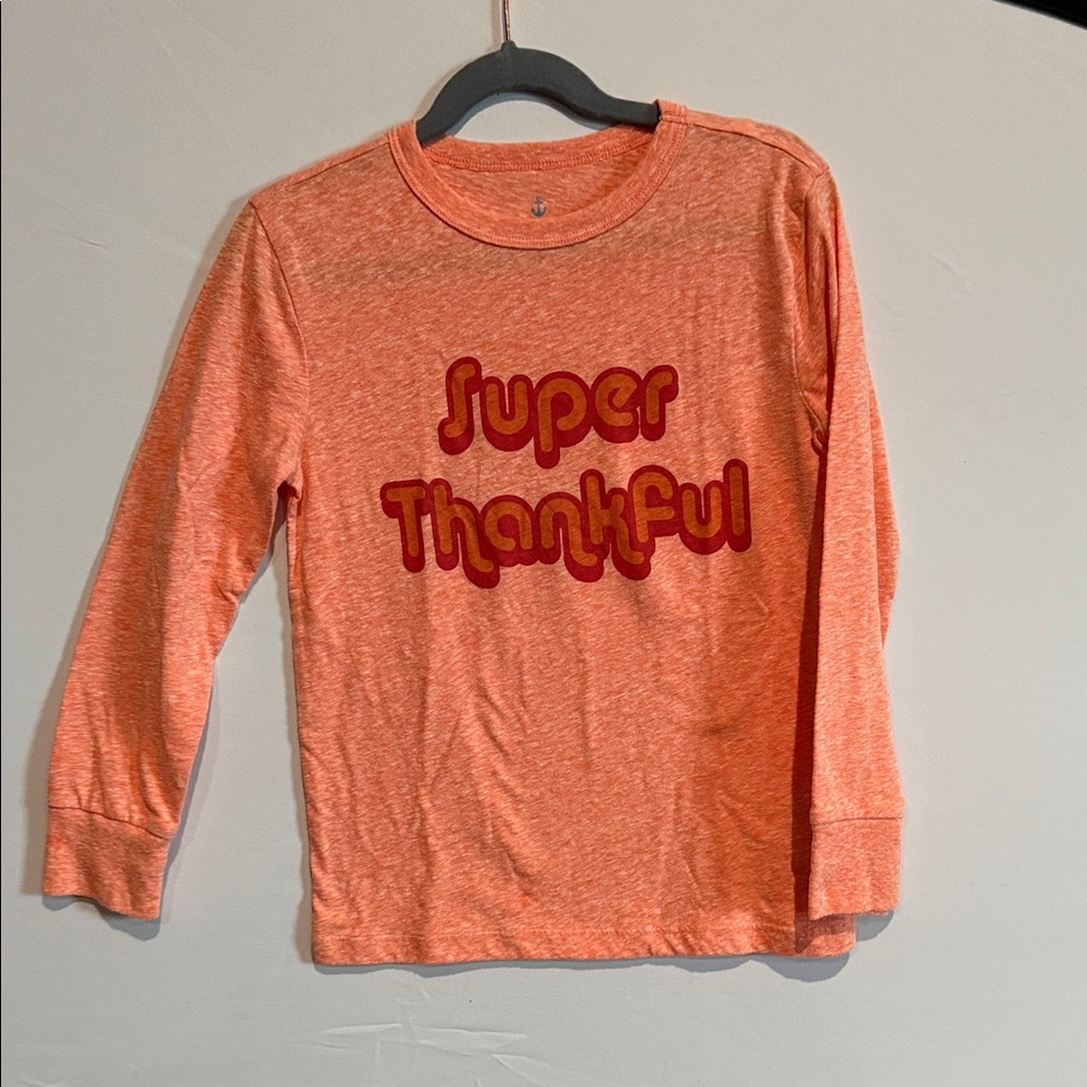 Crewcuts Orange Kids Shirt with 'Super Thankful' Print